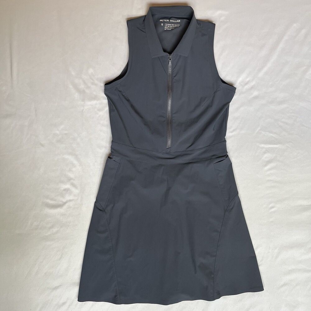 Peter Millar Bingham Golf Sport Dress S Navy Blue Pickleball Tennis Athleisure